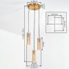 Velune Lampadario a sospensione, Lampada a sospensione, Lampada a sospensione a cluster Oro, 3-Luci
