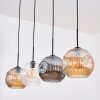 Ripoll Lampadario a sospensione, Lampada a sfera, Lampada a sospensione Ambrato, Chiaro, Grigio fumo, 4-Luci