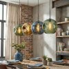 Ripoll Lampadario a sospensione, Lampada a sfera, Lampada a sospensione Blu, Oro, Verde, 4-Luci