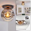 Ripoll Plafoniera, Lampada a sfera Chiaro, Grigio fumo, 1-Luce