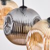 Ripoll Lampadario a sospensione, Lampada a sfera, Lampada a sospensione Ambrato, Grigio fumo, 3-Luci
