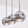 Ripoll Lampadario a sospensione, Lampada a sfera, Lampada a sospensione Cromo, Grigio fumo, 3-Luci