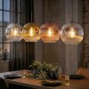 Ripoll Lampadario a sospensione, Lampada a sfera, Lampada a sospensione Cromo, Oro, Chiaro, Ramato, Grigio fumo, 4-Luci