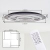 Lidor Plafoniera LED Antracite, Grigio, Nero, 1-Luce, Telecomando