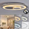 Rarel Plafoniera LED Cromo, Grigio, Argento, Bianco, 1-Luce