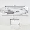Rarel Plafoniera LED Cromo, Grigio, Argento, Bianco, 1-Luce