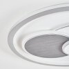Rarel Plafoniera LED Cromo, Grigio, Argento, Bianco, 1-Luce