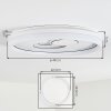 Rarel Plafoniera LED Bianco opale, Nero, Bianco, 1-Luce