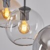 Koyoto Lampadario a sospensione, Lampada a sfera, Lampada a sospensione Ambrato, Chiaro, Grigio fumo, 3-Luci