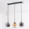Koyoto Lampadario a sospensione, Lampada a sfera, Lampada a sospensione Ambrato, Grigio fumo, 3-Luci