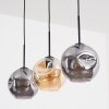 Koyoto Lampadario a sospensione, Lampada a sfera, Lampada a sospensione Ambrato, Grigio fumo, 3-Luci