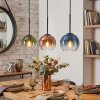 Koyoto Lampadario a sospensione, Lampada a sfera, Lampada a sospensione Blu, Verde, Chiaro, Ramato, 3-Luci