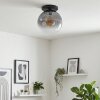 Koyoto Plafoniera, Lampada a sfera 30 cm Chiaro, Grigio fumo, 1-Luce