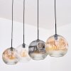 Ripoll Lampadario a sospensione, Lampada a sfera, Lampada a sospensione Ambrato, Chiaro, Grigio fumo, 4-Luci