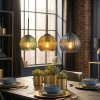 Koyoto Lampadario a sospensione, Lampada a sfera, Lampada a sospensione Blu, Oro, Verde, 3-Luci