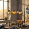 Koyoto Lampadario a sospensione, Lampada a sfera, Lampada a sospensione Blu, Oro, Verde, 3-Luci