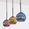 Koyoto Lampadario a sospensione, Lampada a sfera, Lampada a sospensione Blu, Oro, Ramato, 3-Luci