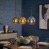 Koyoto Lampadario a sospensione, Lampada a sfera, Lampada a sospensione Blu, Oro, Verde, 3-Luci