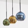 Koyoto Lampadario a sospensione, Lampada a sfera, Lampada a sospensione Blu, Oro, Verde, 3-Luci