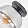 Koyoto Plafoniera, Lampada a sfera 30 cm Chiaro, Grigio fumo, 1-Luce