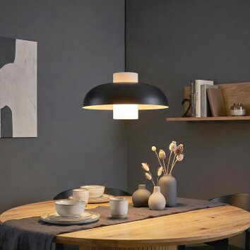 Jarik Lampadario a sospensione, Lampada a sospensione Nero, 1-Luce