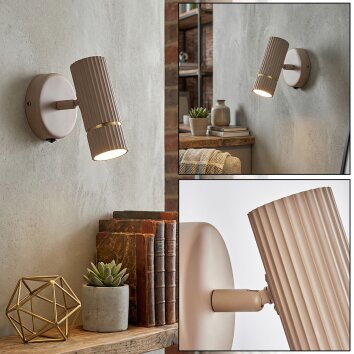Wolar Applique, Faretto da parete LED Sabbia, 1-Luce