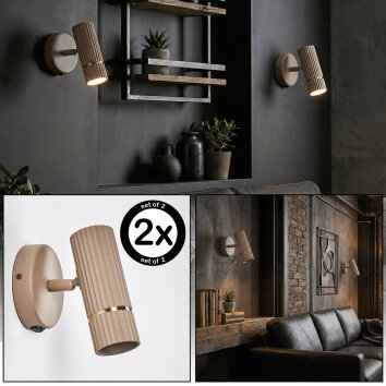 Wolar Applique, Faretto da parete LED Sabbia, 1-Luce