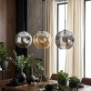 Ripoll Lampadario a sospensione, Lampada a sfera, Lampada a sospensione Ambrato, Grigio fumo, 3-Luci