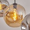 Ripoll Lampadario a sospensione, Lampada a sfera, Lampada a sospensione Ambrato, Grigio fumo, 3-Luci