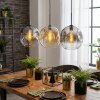 Ripoll Lampadario a sospensione, Lampada a sfera, Lampada a sospensione Ambrato, Chiaro, Grigio fumo, 3-Luci