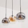 Ripoll Lampadario a sospensione, Lampada a sfera, Lampada a sospensione Ambrato, Chiaro, Grigio fumo, 3-Luci