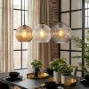 Ripoll Lampadario a sospensione, Lampada a sfera, Lampada a sospensione Ambrato, Chiaro, Grigio fumo, 3-Luci