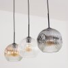 Ripoll Lampadario a sospensione, Lampada a sfera, Lampada a sospensione Ambrato, Chiaro, Grigio fumo, 3-Luci