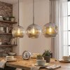 Ripoll Lampadario a sospensione, Lampada a sfera, Lampada a sospensione Cromo, Grigio fumo, 3-Luci