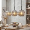 Ripoll Lampadario a sospensione, Lampada a sfera, Lampada a sospensione Cromo, Grigio fumo, 3-Luci