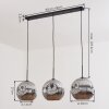 Ripoll Lampadario a sospensione, Lampada a sfera, Lampada a sospensione Cromo, Grigio fumo, 3-Luci