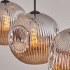 Ripoll Lampadario a sospensione, Lampada a sfera, Lampada a sospensione Cromo, Grigio fumo, 3-Luci
