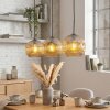 Ripoll Lampadario a sospensione, Lampada a sfera, Lampada a sospensione Ambrato, 3-Luci