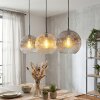 Ripoll Lampadario a sospensione, Lampada a sfera, Lampada a sospensione Ambrato, Chiaro, Grigio fumo, 3-Luci