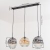Ripoll Lampadario a sospensione, Lampada a sfera, Lampada a sospensione Ambrato, Chiaro, Grigio fumo, 3-Luci