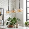 Ripoll Lampadario a sospensione, Lampada a sfera, Lampada a sospensione Ambrato, Chiaro, 3-Luci