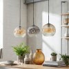 Ripoll Lampadario a sospensione, Lampada a sfera, Lampada a sospensione Ambrato, Chiaro, Grigio fumo, 3-Luci