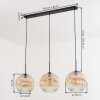 Ripoll Lampadario a sospensione, Lampada a sfera, Lampada a sospensione Ambrato, Chiaro, 3-Luci