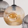 Ripoll Lampadario a sospensione, Lampada a sfera, Lampada a sospensione Ambrato, Grigio fumo, 3-Luci