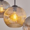 Ripoll Lampadario a sospensione, Lampada a sfera, Lampada a sospensione Ambrato, Grigio fumo, 3-Luci