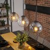 Koyoto Lampadario a sospensione, Lampada a sfera, Lampada a sospensione Ambrato, Chiaro, Grigio fumo, 3-Luci
