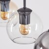 Koyoto Lampadario a sospensione, Lampada a sfera, Lampada a sospensione Ambrato, Chiaro, Grigio fumo, 3-Luci