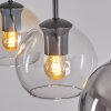 Koyoto Lampadario a sospensione, Lampada a sfera, Lampada a sospensione Ambrato, Chiaro, Grigio fumo, 3-Luci