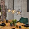 Koyoto Lampadario a sospensione, Lampada a sfera, Lampada a sospensione Ambrato, Chiaro, Grigio fumo, 3-Luci