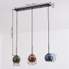Koyoto Lampadario a sospensione, Lampada a sfera, Lampada a sospensione Blu, Verde, Ramato, 3-Luci